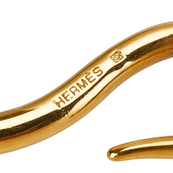 Hermes Jumbo Bracelet Brown Gold Leather Plated Women's HERMES - Picture 5 of 6